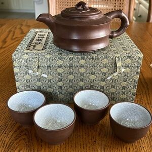 Yixing Purple Clay Teapot set